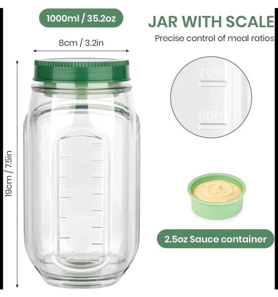 Portable Salad Jar Container