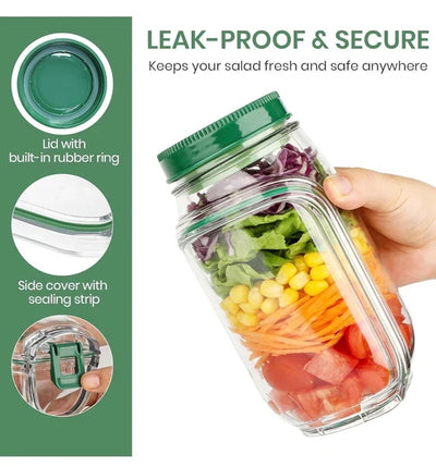 Portable Salad Jar Container